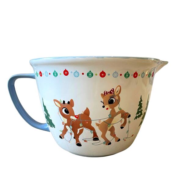 Rudolph The Red-Nosed Reindeer & Clarice Mixing Bowl w/ Spout Christmas NEW - Picture 15 of 15